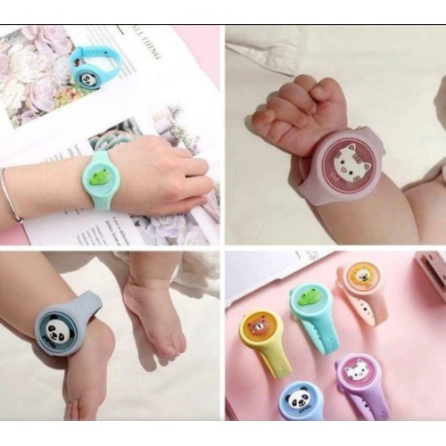 Pulseira Relógio Repelente de Mosquito Infantil Citronela Criança Bebe Proteção