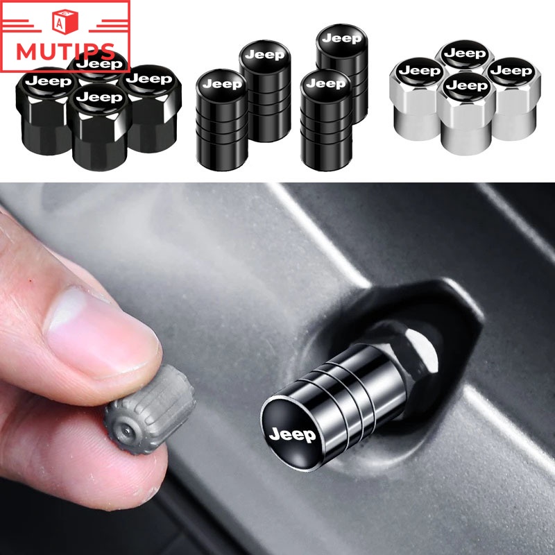 Jeep Jipe 4Pcs/Set Pneus De Liga De Alumínio Para Carro Tampa De Ar Roda Haste De Válvula Bússola Renegade 2023 Willys Wrangler jk Grand Cherokee em Oferta na Shopee