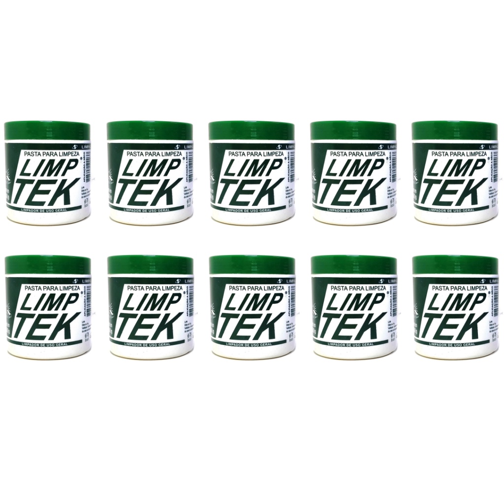 10 Limp Tek 500g Pastas Lavagem a Seco Carro Sofa Casa Computador Limpeza Profunda