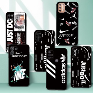 Estojo Para Moto Motorola E20 E30 E40 E7 Plus Capa Traseira Do Telefone Faixa Esportiva Em Silicone Macio Preto Tpu