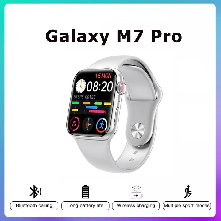 Relógio Inteligente Smart watch Original Samsung Galaxy Watch M7 POR Smartwatch MAX 1.99HD Sports Android IOS Gerenciamento Do Sono smartwatches À Prova D'água Monitor De Frequência Cardíaca SO2 AI5.0 bluetooth oth