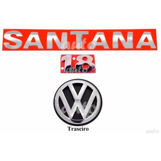 Emblemas Santana 1.8 + Vw Mala - 1999 À 2006 - G3 Geração 3