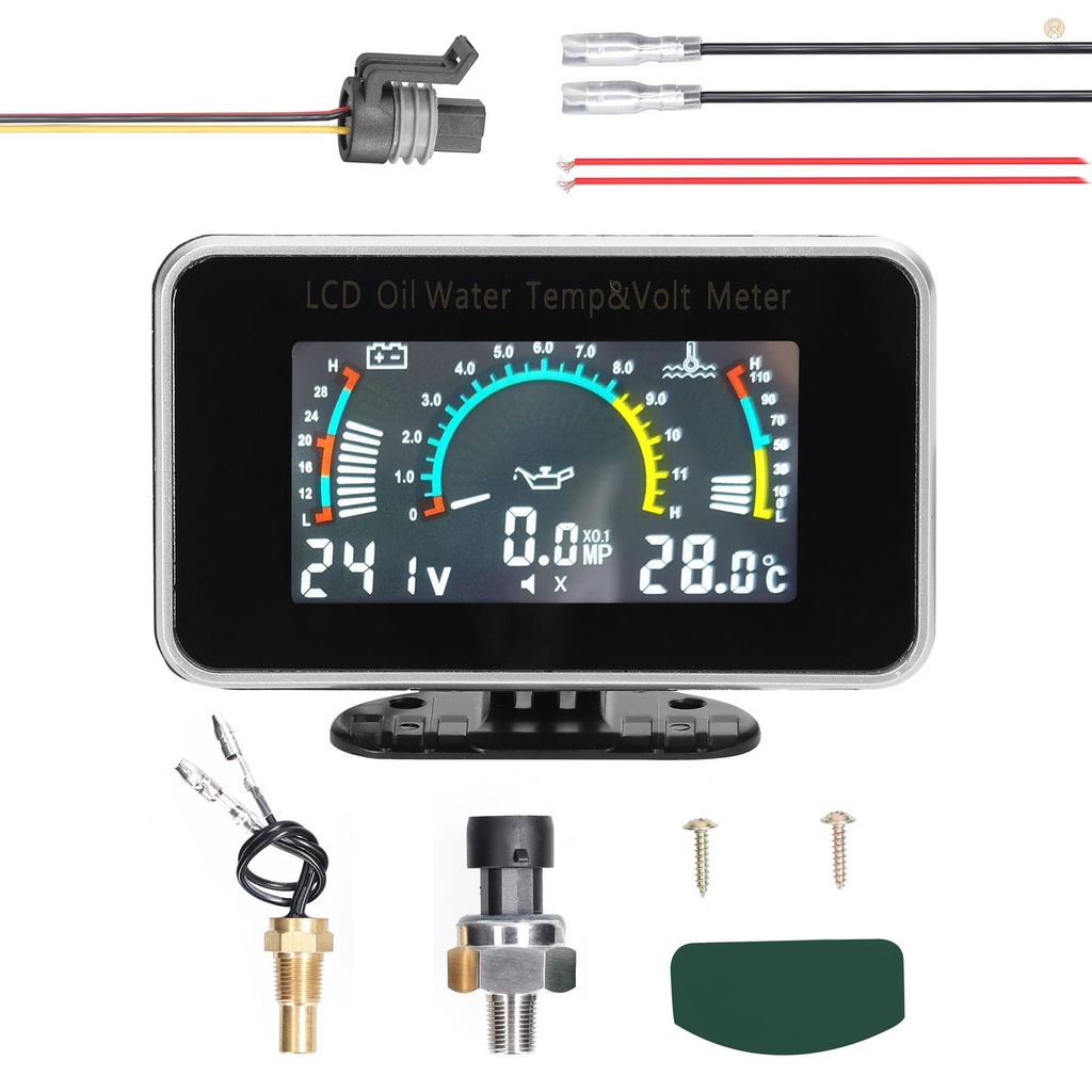 Medidor Digital De Pressão De Óleo 3 Em 1 De Temperatura De Água Instrumento Universal 9-36V Para SUV RV De Caminhão De Carro