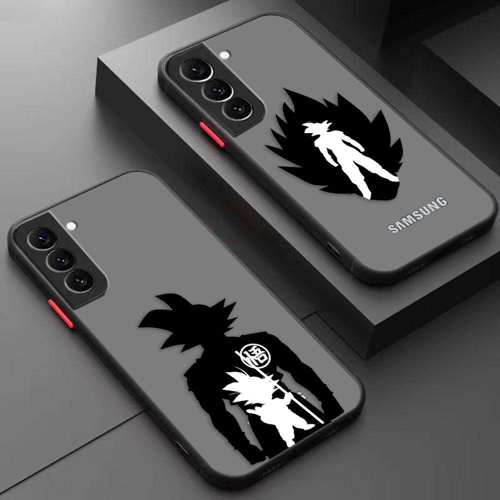 Son Goku Sketch Dragon Ball Z Marvel Heroes Matte Capa Para Celular Samsung Galaxy S23 S22 S21 S20 S10 S10E S9 S8 Nota 20 10 Plus Lite Ultra 5G Telefone Com Toque De Pele