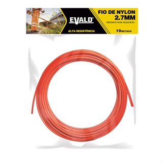 Fio De Nylon Para Roçadeira 2,7mm Redondo 10 Metros Evald