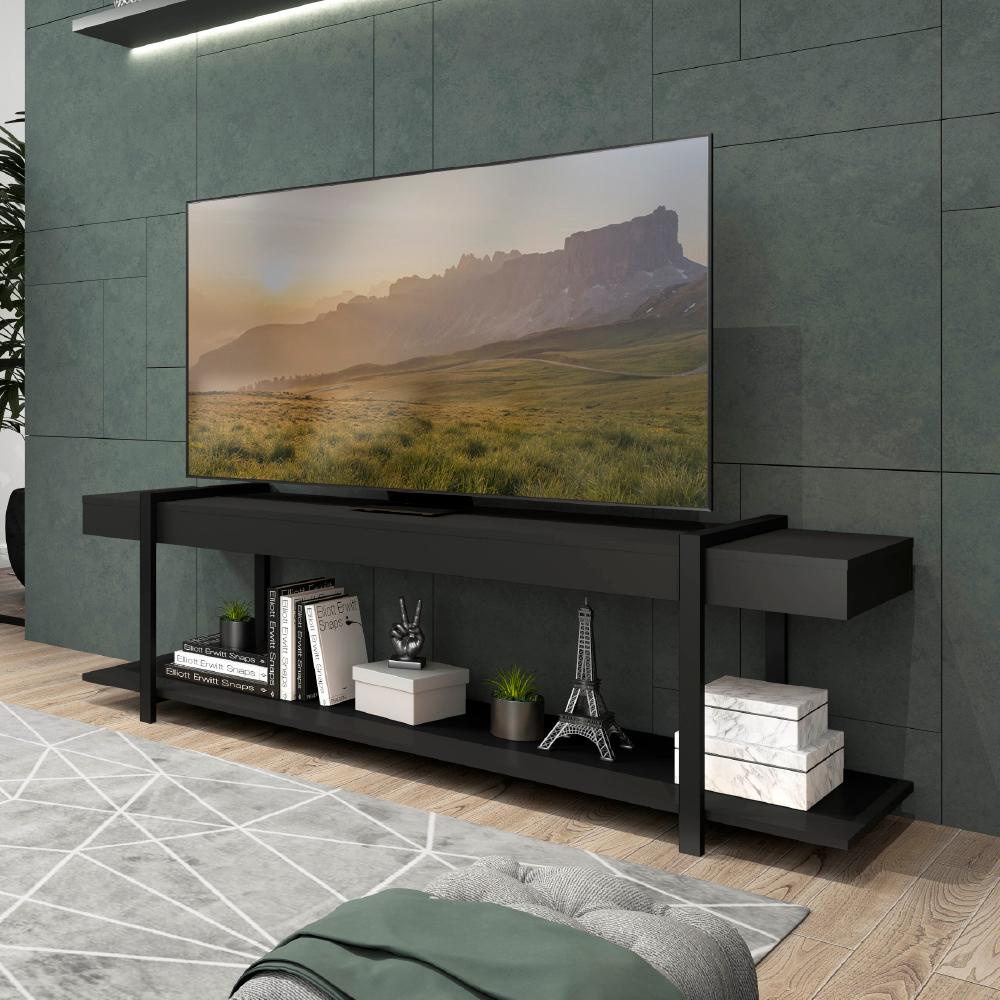 Rack para TV Habitat Carraro Preto em Oferta na Shopee