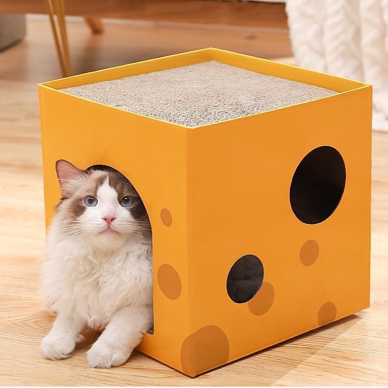 CAT TOY กระดาษลับเล็บแมวหลากสี คละสี ขนาด 43x21.5x3.5 cm.ที่ลับเล็บแมว ของเล่นแมว *****มีหลายแบบให้เลือก - ภาพที่ 5
