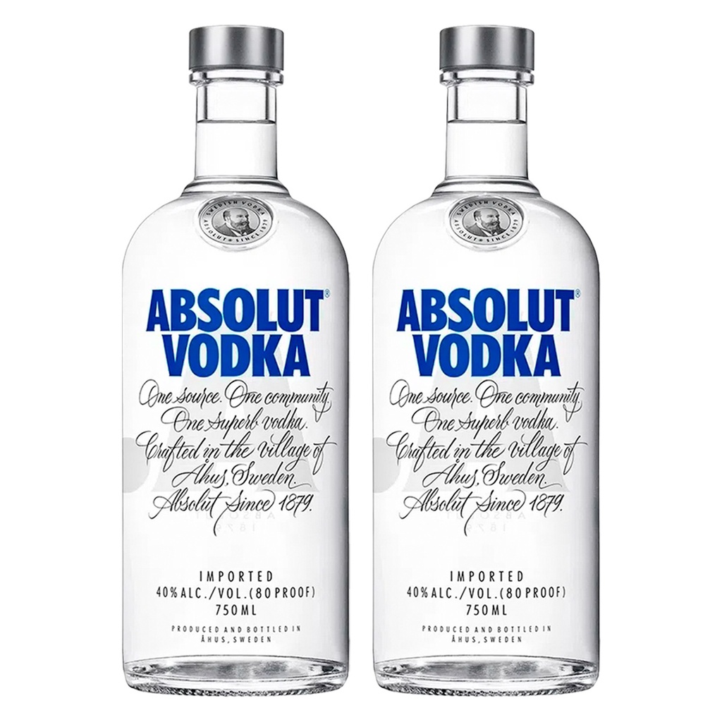KIT 02 VODKA ABSOLUT 750ML - Food & Beverages