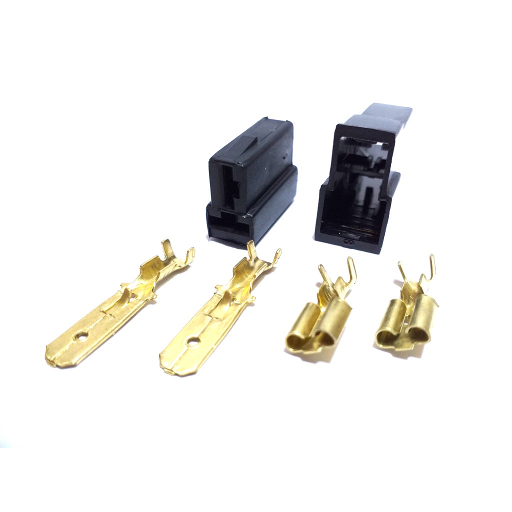 Kit 10 Conjunto Conector 2 Vias Plug Macho e Fêmea Para Caixa Acústica e Terminais De Latão Em Alta Qualidade