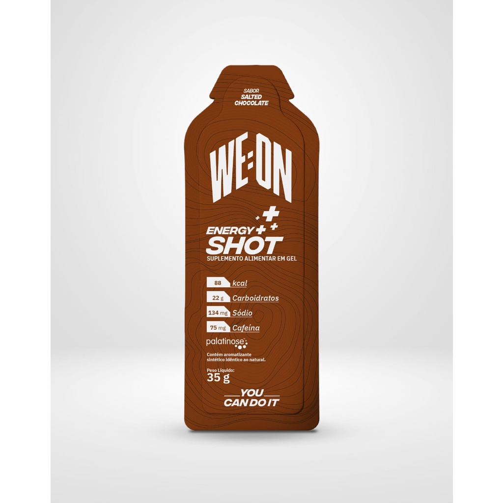 Energy Shot Gel Carboidrato We:On Caixa 10 Sachês - Vegano