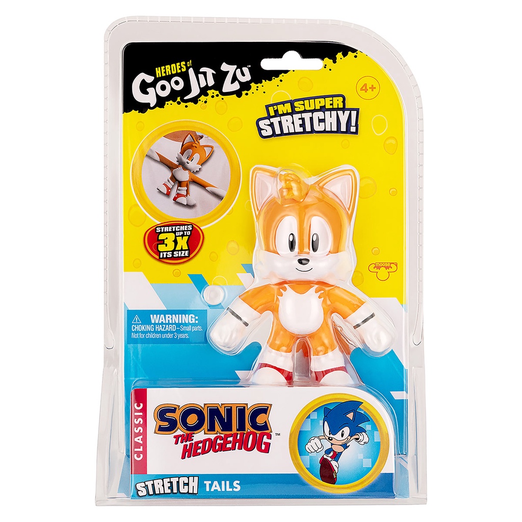 Goo Jit Zu - Boneco Elástico de 12cm do Tails - Sonic em Oferta na Shopee