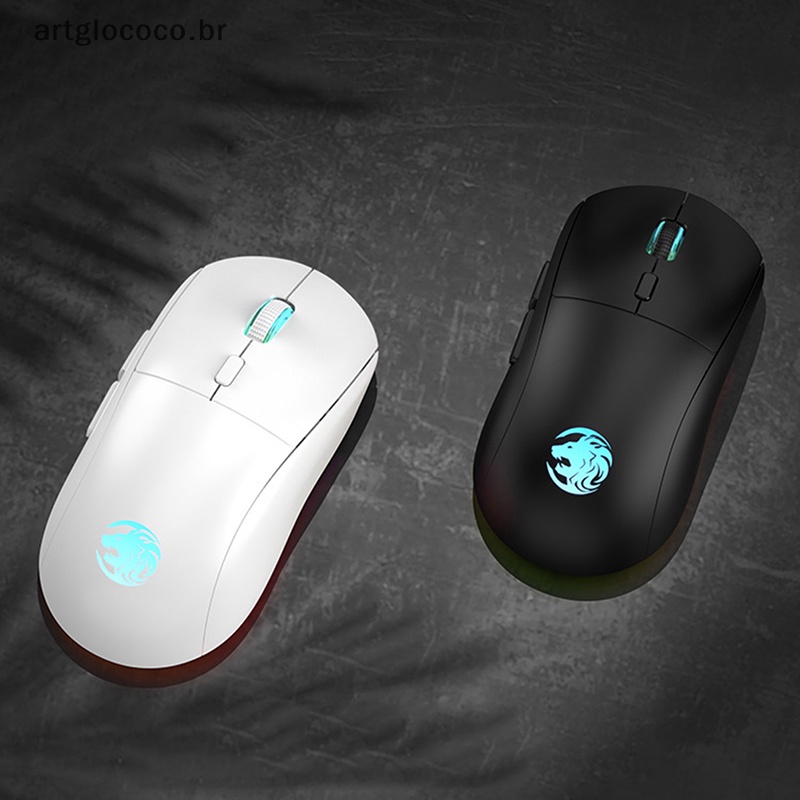 Artglococo G301 USB Recarregável 2.4G Sem Fio Bluetooth RGB Mouse Para Jogos Leves Computadores Desktop PC Notebook Mause Gamer Cute .