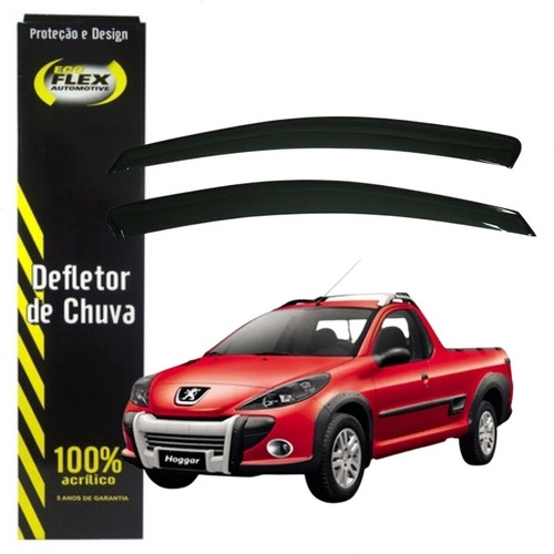 Calha de Chuva Defletor Peugeot Hoggar 2010 a 2014 2 Portas Ecoflex