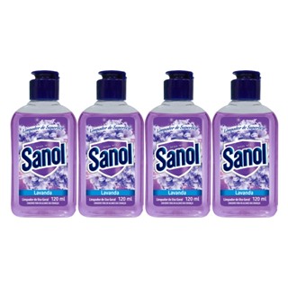 Kit 4 Limpador De Superficies Lavanda Sanol 120Ml