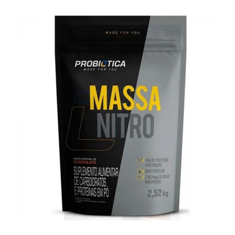 Mass Nitro Probitica - 2.5 Kg - Sabor Chocolate- Ganho de Massa Muscular - C/ Nota Fiscal