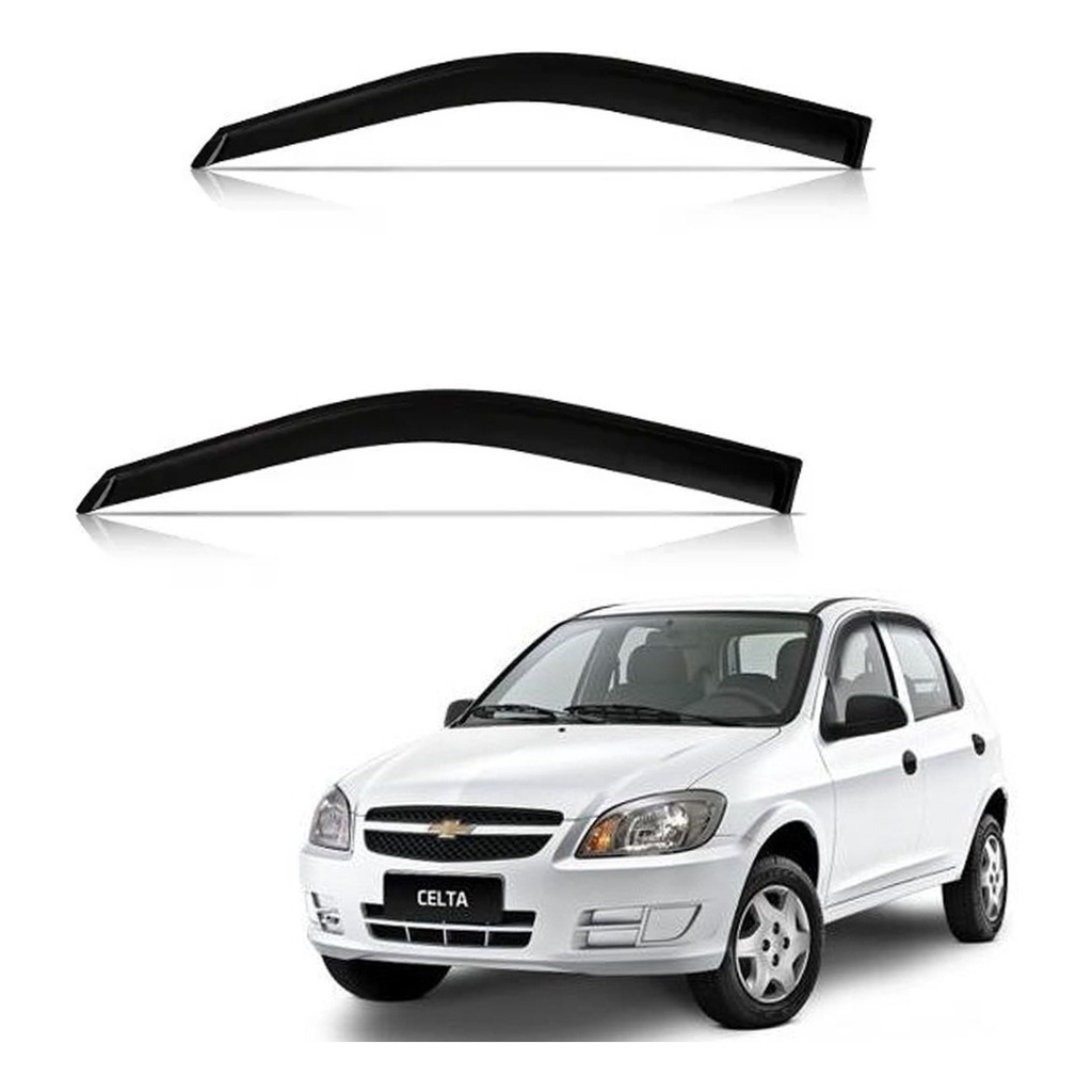 Calha De Chuva Defletor Chevrolet Celta 2000 A 2015 2 Portas Fume Tiger GM3395