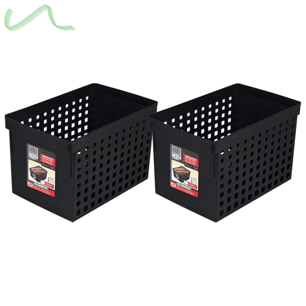 Kit 2 Caixa Organizar Guardar Pastas Fichário Escritório em Oferta na Shopee