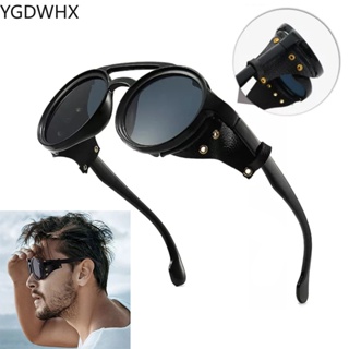Steampunk Óculos De Sol Masculino Redondo Visão Noturna Googles Vintage Punk Design Da Marca Caminhadas Condução Tons UV em Oferta na Shopee