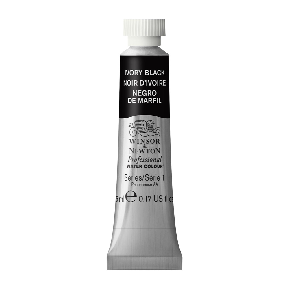 Aquarela Profissional Winsor Newton Tubo 5ml 331 Ivory Black