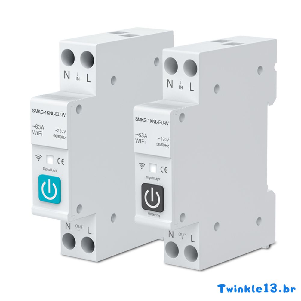 40a/50a/63a Wifi Interruptor Inteligente Tuya Medidor de Energia Kwh Medição Disjuntor Temporizador Com Alarme E Proteção Contra Vazamento twinkle13