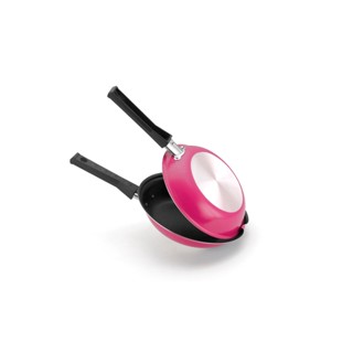 Frigideira Dupla Omeleteira Antiaderente Nacional Rosa N18