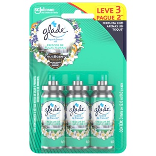 Odorizador de Ambiente Glade Águas Florais Toque de Frescor Refil 12ml Leve 3 Pague 2 Unidades em Oferta na Shopee