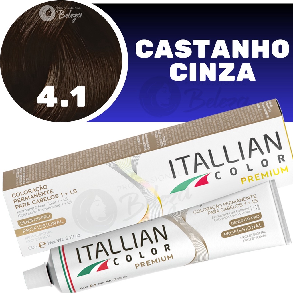 Coloraçao Itallian Color  4.1 (14) Castanho Medio Cinza - Beauty