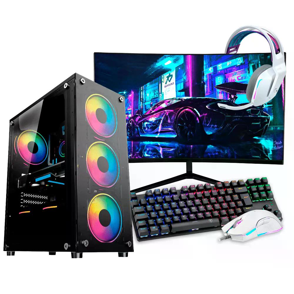 Pc Gamer Completo Enifler, Intel Core I5, 16GB, Geforce RTX 3050 8GB, SSD 480GB, Windows + Monitor 24 75Hz, Hayom