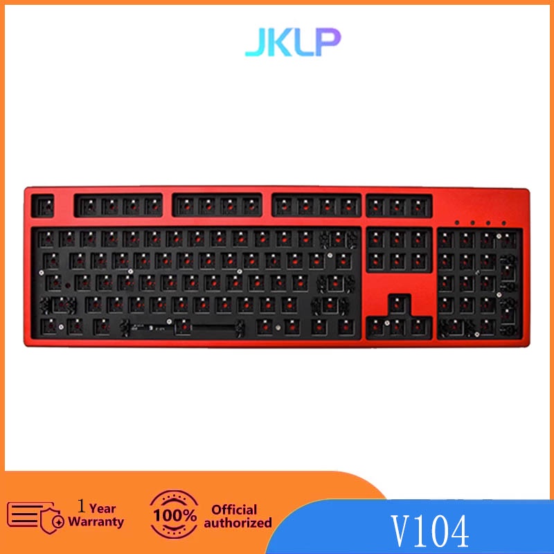 JKLP V104 kit De Concha De Alumínio Para Teclado Mecânico RGB De Liga Com lump S