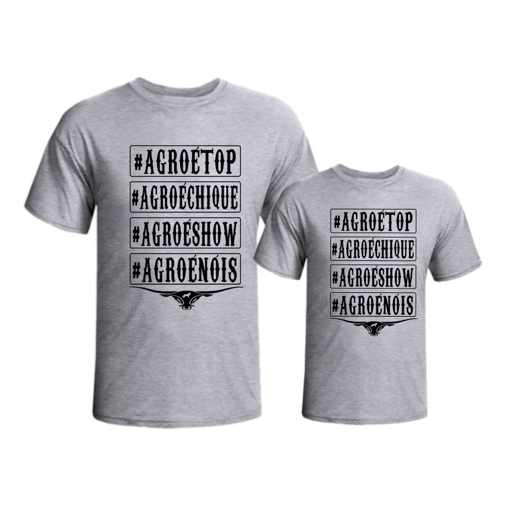 Kit 2 Camisetas Tal Pai Tal Filho Agro Agropecuária Roça Top