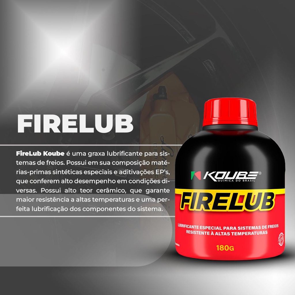 Super Graxa Firelub Altas Temperaturas Koube 180G Pinos Flutuantes de Pinças de Freio · foto 2