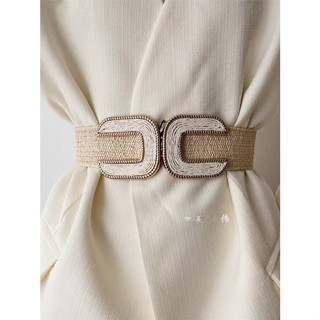 Cinto Feminino Elástico Largo Decorativo Retrô Combina Com Tudo C