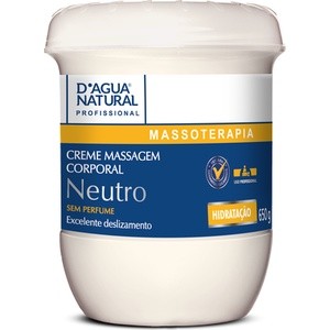 CREME DE MASSAGEM NEUTRO DÁGUA NATURAL 650G