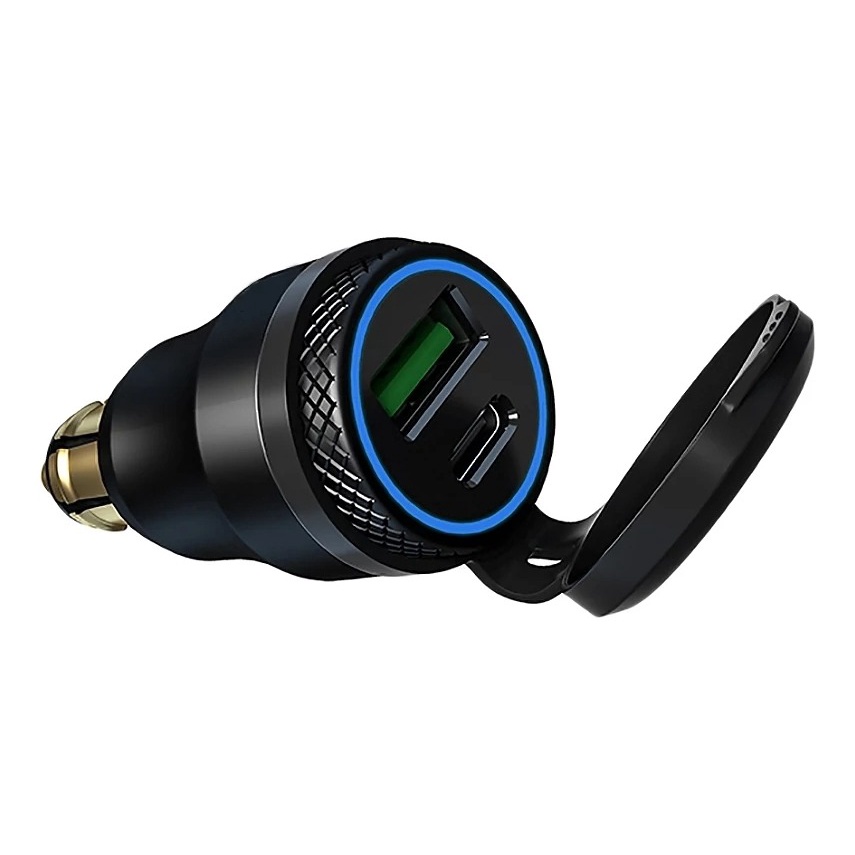 Adaptador Carregador Usb Tipo C Moto Europeu Bmw Trimph Ktm em Oferta na Shopee