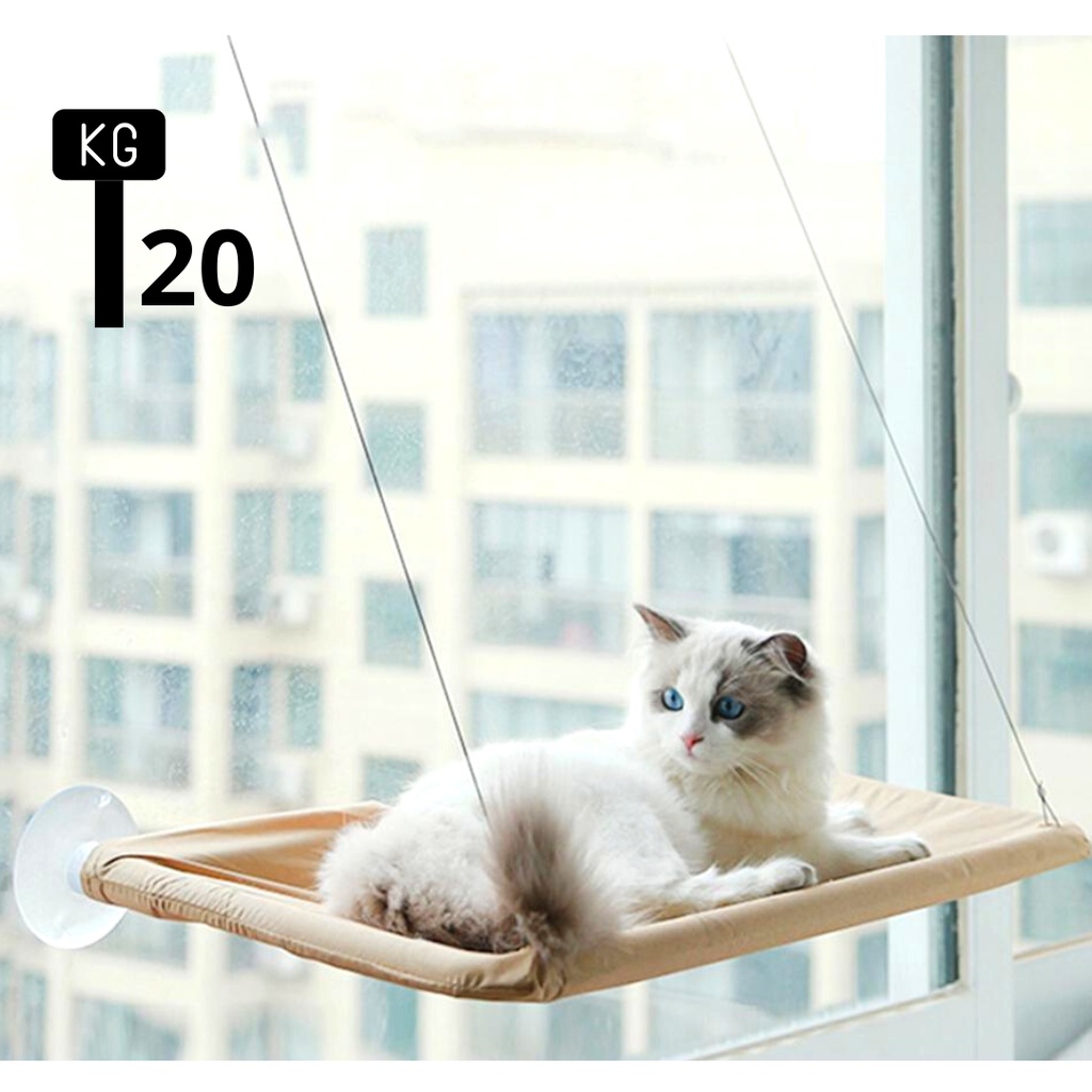 Cama suspensa De Janela Para Gatos Com Ventosas Rede pet em Oferta na Shopee