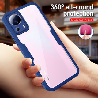 360 ° Estojo De Proteção Total Do Corpo Para Xiaomi Mi 13 Lite My 13Lite Light 5G 2210129SG 6,55 " PET + TPU + PC Coque De Dupla Face À Prova De Choque