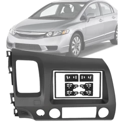 Moldura De Painel 2 Din 7" Polegadas New Civic 2007 2008 2009 2010 2011