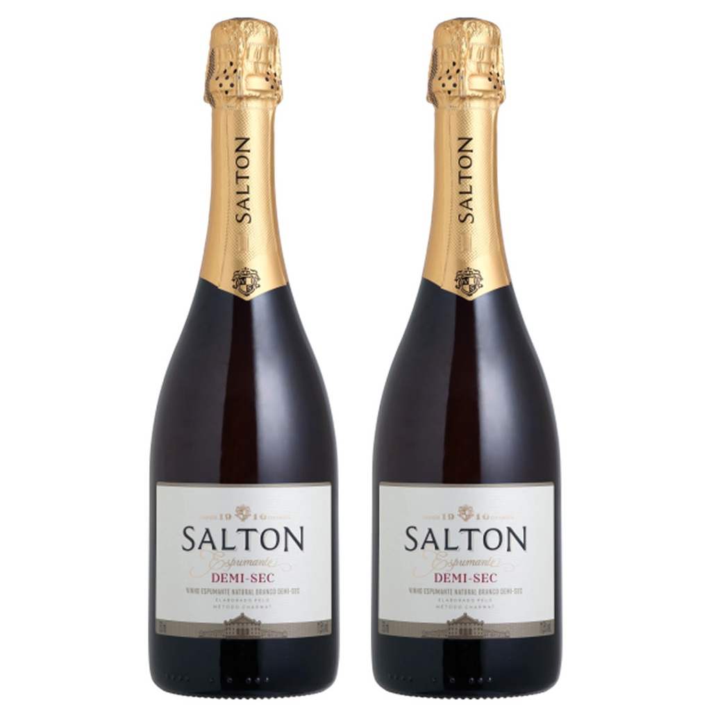 KIT 02 ESPUMANTES SALTON DEMI SEC 750ML em Oferta na Shopee