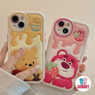 Bonito Desenho Animado Couro De Morango Capa De Silicone Macia À Prova De Choque Para iPhone 15 14 13 12 11 em Oferta na Shopee