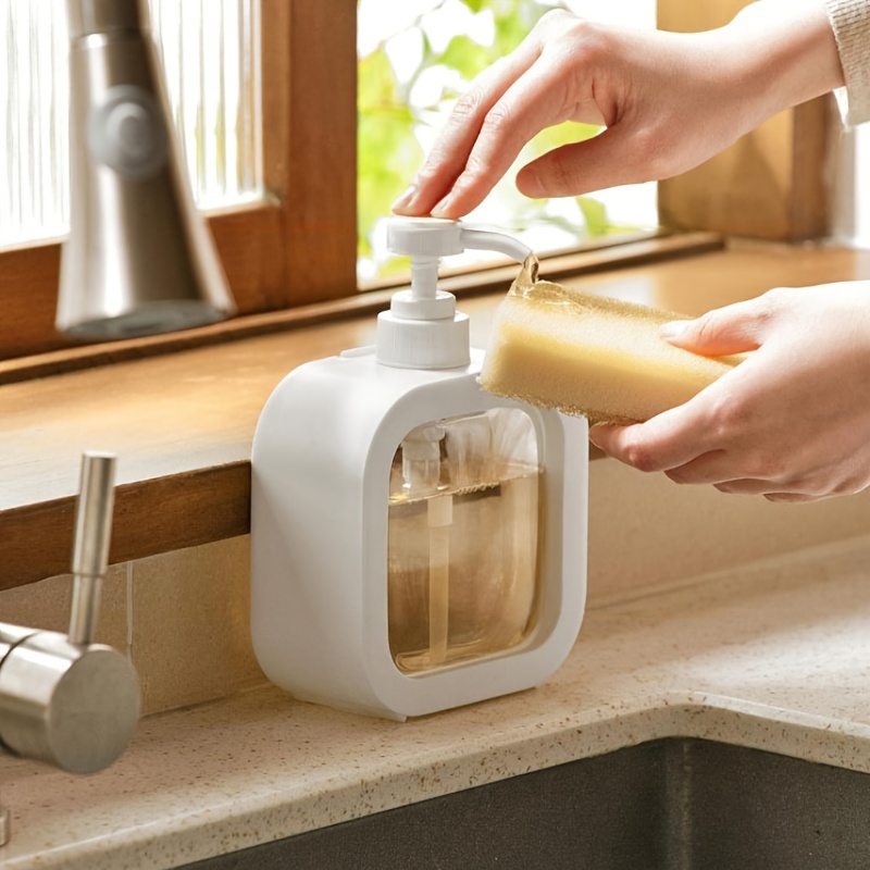 Dispensador De Garrafas De Bomba De Plástico Vazia , Transparente Sabonete Para Mãos De Banheiro Design Recarregável Loções De Distribuição , Shampoos E Mais