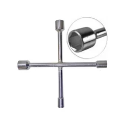 Chave De Roda Pequeno Cruzeta 4 Bocas 08, 10, 12, 14mm Portátil Prático Resistene Profissional