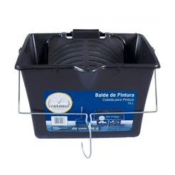Balde Em PVC Preto Para Pintura 15L