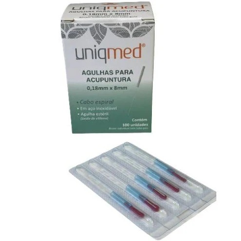 Agulha para Acupuntura 0,18mm x8mm cx 100 unidades em Oferta na Shopee