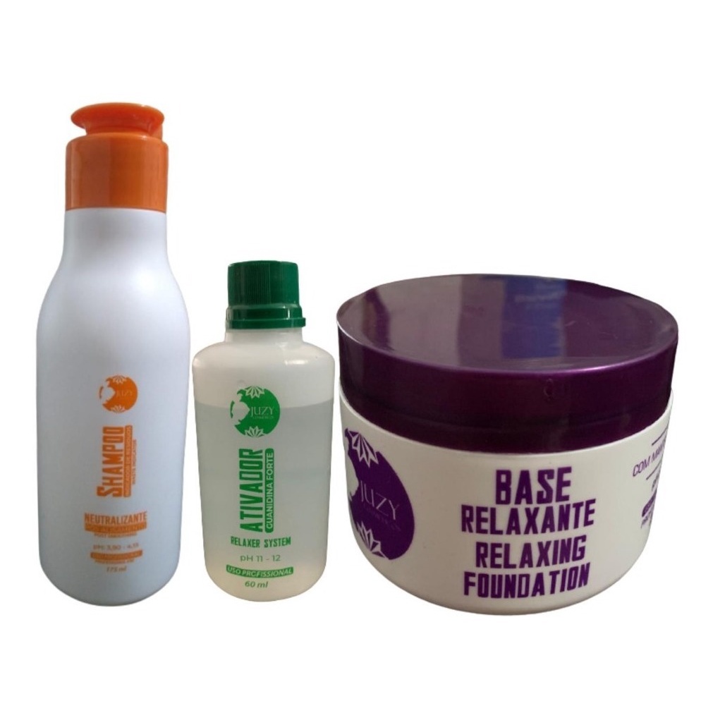 Kit Base Relaxante 240g + 2 Ativador 60ml + Shampoo 175ml