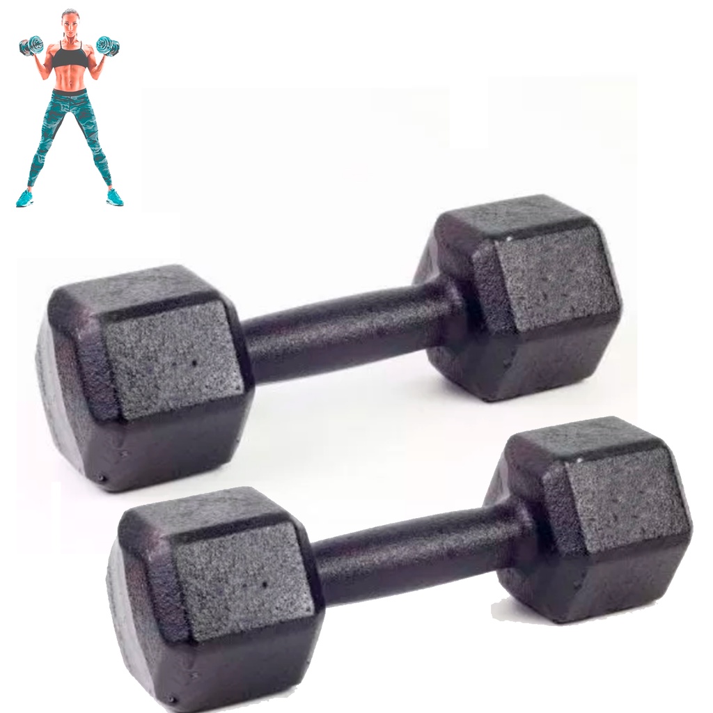 Par Halter Sextavado Pintado | 8kg | One Life Sports® – Fortalecimento