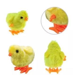 Kit 7 Pintinhos Amarelinho Pelúcia Corda