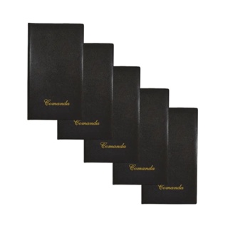 Kit Com 5 Pasta Porta Comanda Conta Restaurante Bar Pub em Oferta na Shopee