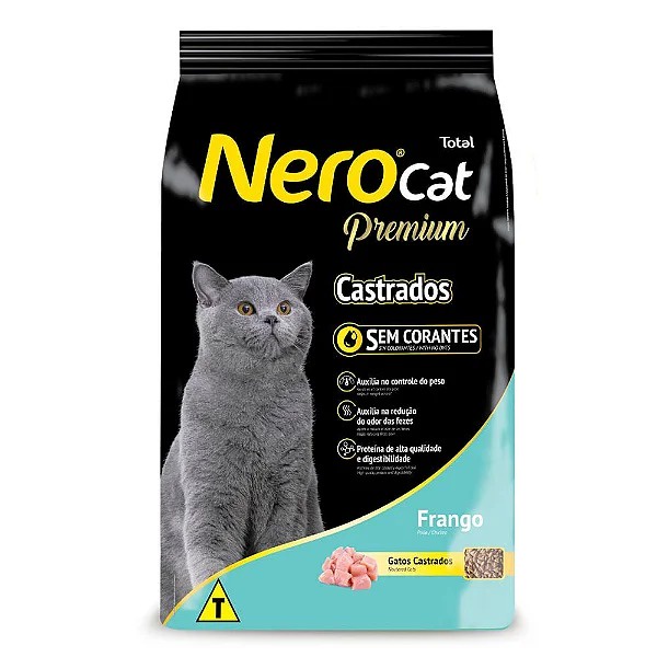 Saco Ração Nero Cat Gato Castrados Frango 10,1kg