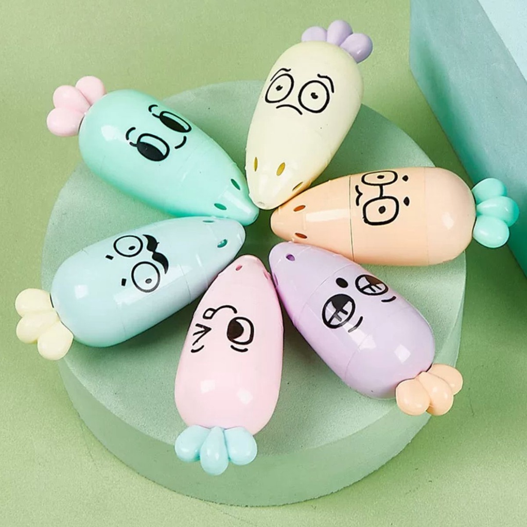 Marca Texto Modelo Cenoura Tom Cores Pasteis