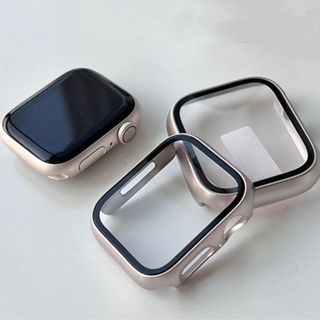 Capa case acrílico com vidro compativel apple watch utral 38 40 42 44 41 45 49mm em Oferta na Shopee